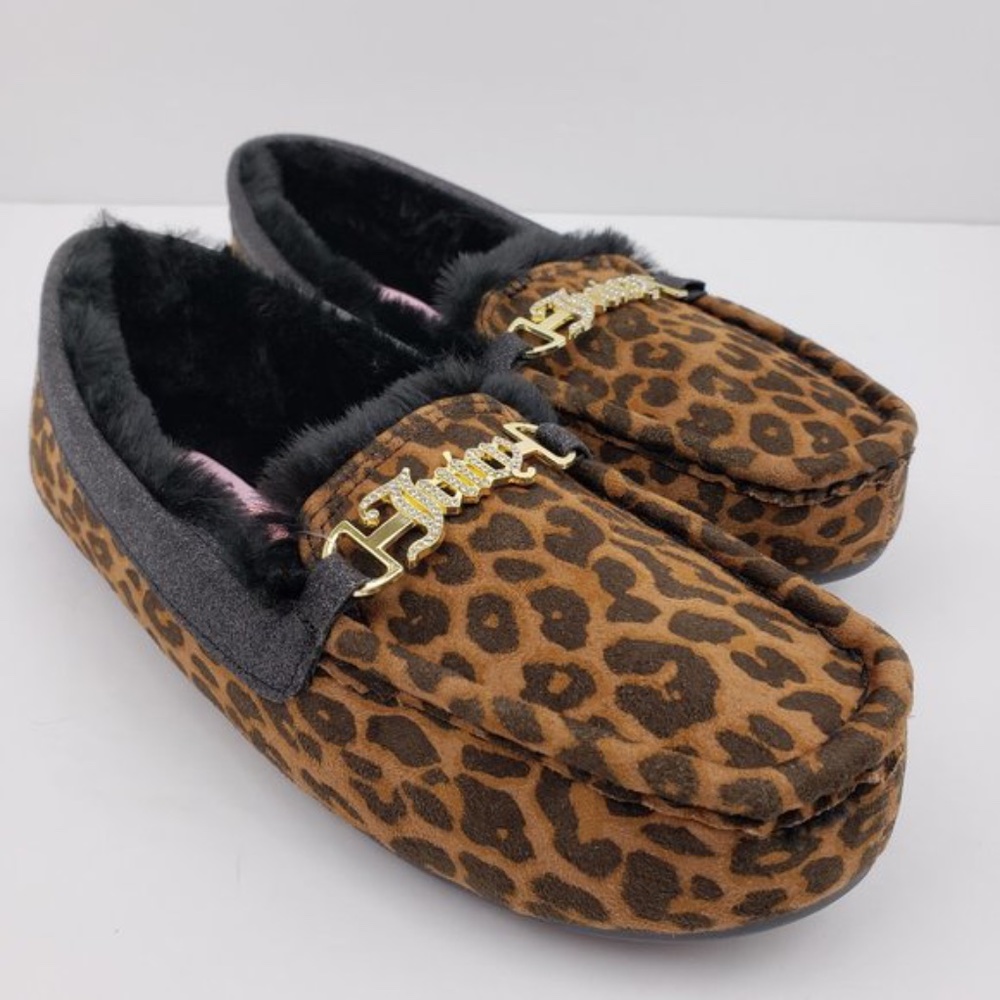 JUICY COUTURE LEOPARD  WOMENS SLIPPERS SIZE 10 NEW
